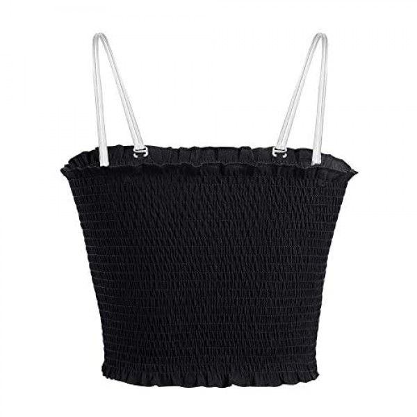 Women’s Strapless Pleated Sexy Tube Crop Tops