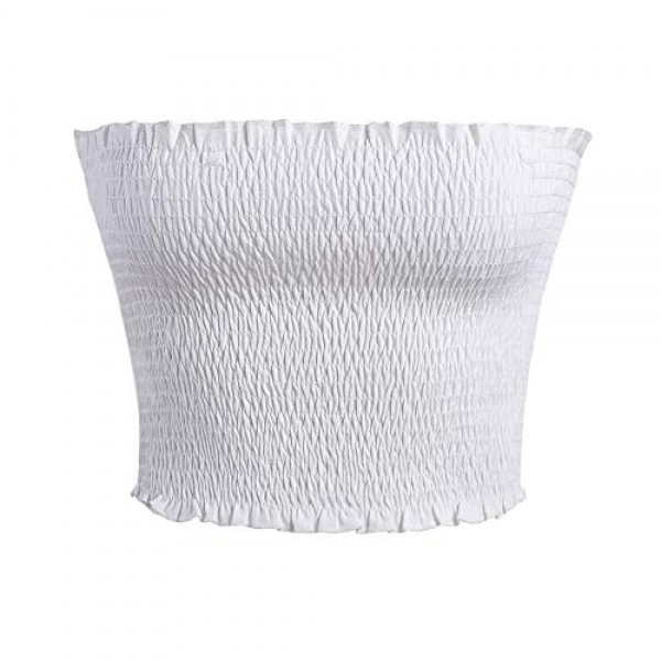 Women's Strapless Pleated Sexy Tube Crop Tops