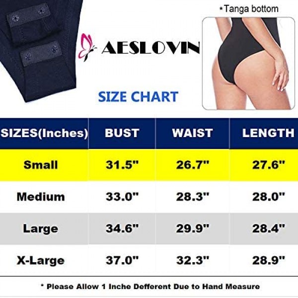 AESLOVIN Women's Deep V Neck Bodysuits Short Sleeve Basic Jumpsuits Slim Body Tops