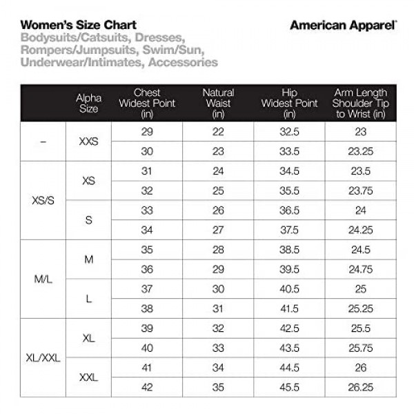 American Apparel Women's Cotton Spandex Long Sleeve Cross V Bodysuit