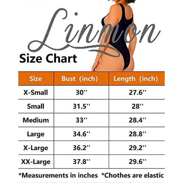 LINMON Women's Scoop Neck Sleeveless Ribbed Basic Tank Top Bodysuits