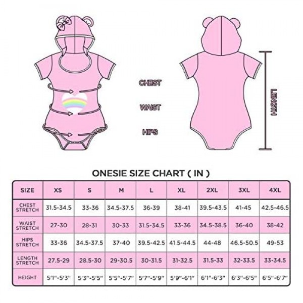 Littleforbig Cotton Onesie Pajamas Bodysuit – Teddy Bear Onesie Pink