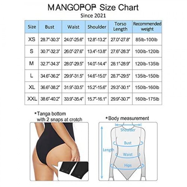 MANGOPOP Women's Crew Neck Short Sleeve Long Sleeve T Shirts Bodysuit Jumpsuit