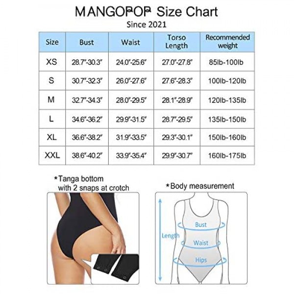 MANGOPOP Women's Mock Turtle Neck Long Sleeve / Sleeveless Tank Tops Bodysuit
