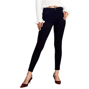 1822 Denim Women's High-Rise Stretch Ankle Skinny Butter Jeans  Black