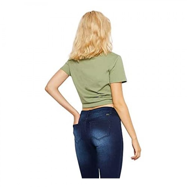 1822 Denim Women's Mid-Rise Stretch Classic Skinny Butter Jeans Raquel