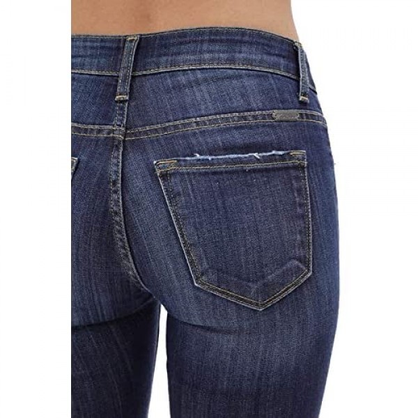 Kan Can Women's Mid Waist Skinny Fit Denim Jeans