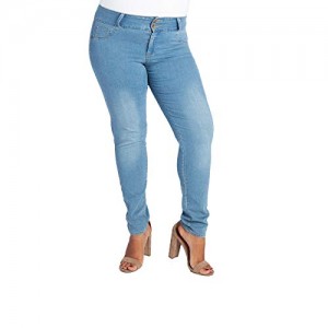 My Fit Jeans- SIZE 14-20 LIGHT WASH: Women's Stretch Denim Jeans with Pockets and the Comfort of Leggings  Petite through Plus Size
