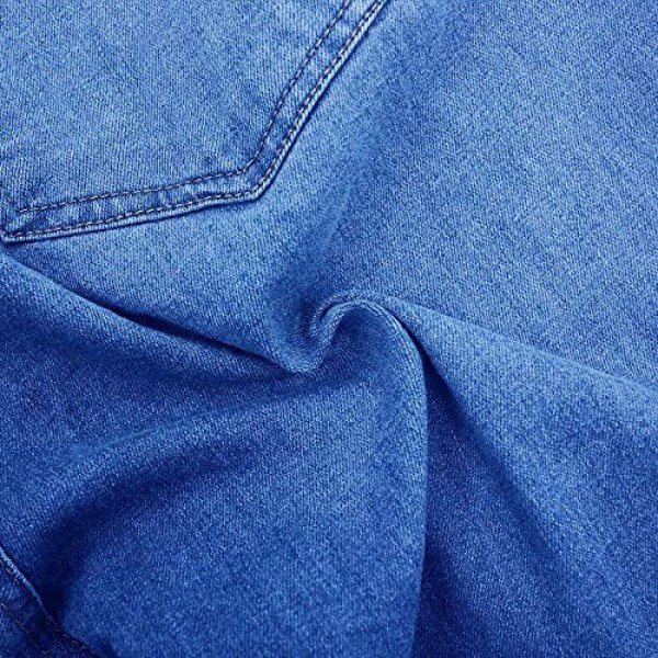 Pofash Women's Destroyed Ripped Flare Jeans Bell Bottom Raw Hem Denim Pants