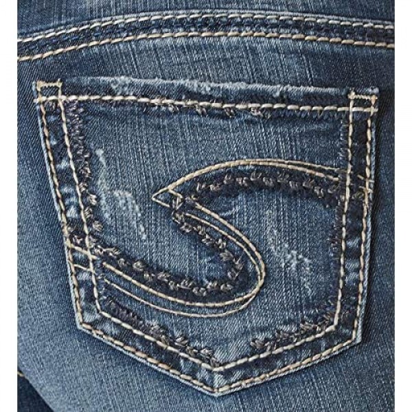 Silver Jeans Co. Women's Suki Curvy Fit Mid Rise Straight Leg Jeans